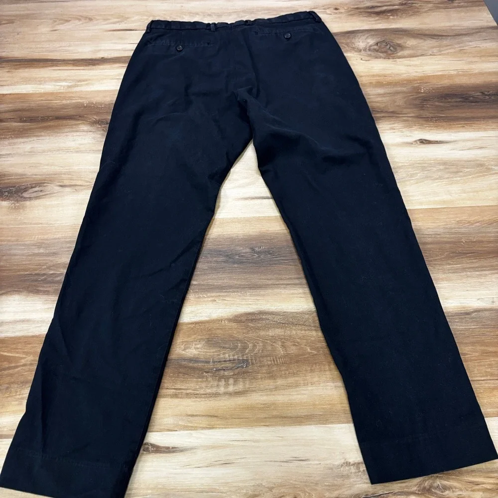 Banana Republic Chino Pants 34x32 Athletic Tapered Fit Cotton Stretch Black